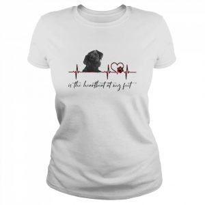 Black Labrador is the heartbeat at my feet  Classic Women's T-shirt