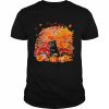 Black Pug Dog Hollowed Pumpkin Moon Shirt Classic Men's T-shirt