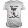 Black cat it’s fine I’m fine everything is fine 2022  Classic Men's T-shirt