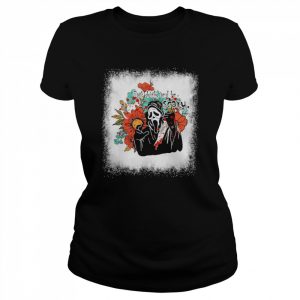 Bleached Eat Drink And Be Scary Screaming Ghost Halloween  Classic Women's T-shirt