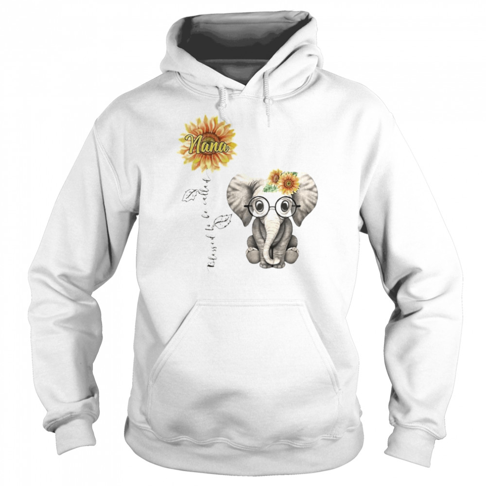 Blessed To Be Called Nana Hippie Elephant Grandma Shirt Unisex Hoodie