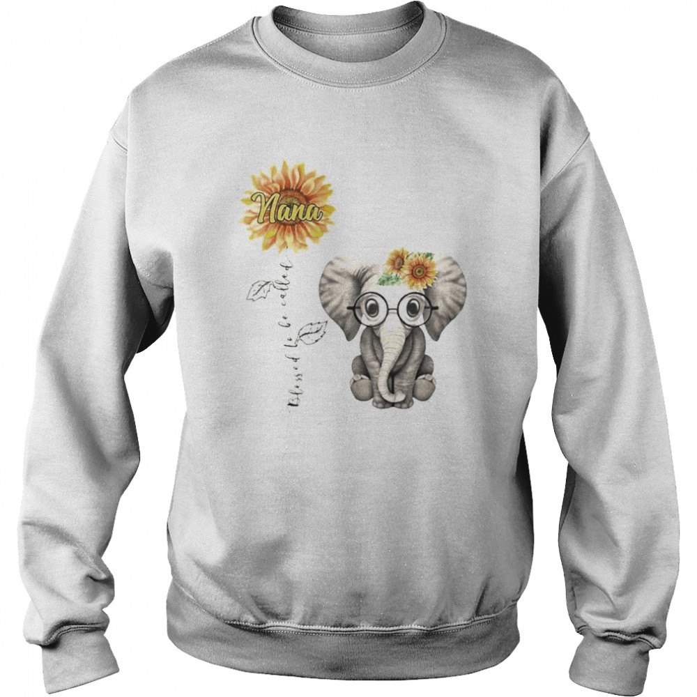 Blessed To Be Called Nana Hippie Elephant Grandma Shirt Unisex Sweatshirt