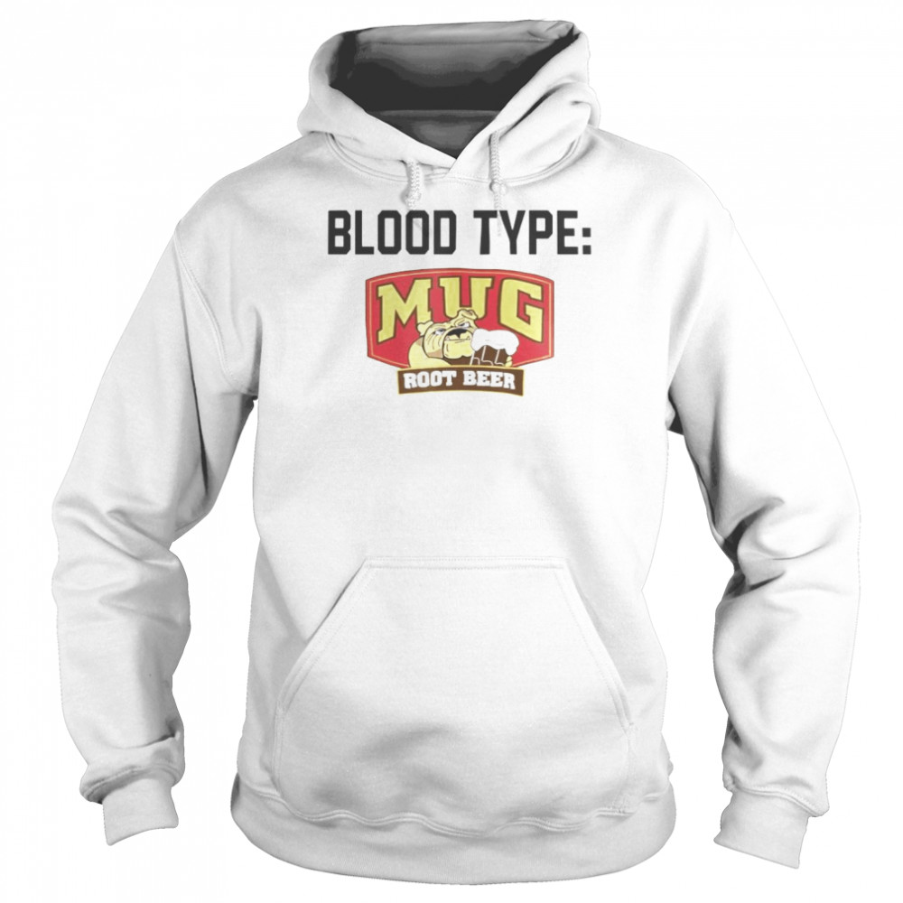 Blood Type Mug Root Beer  Unisex Hoodie