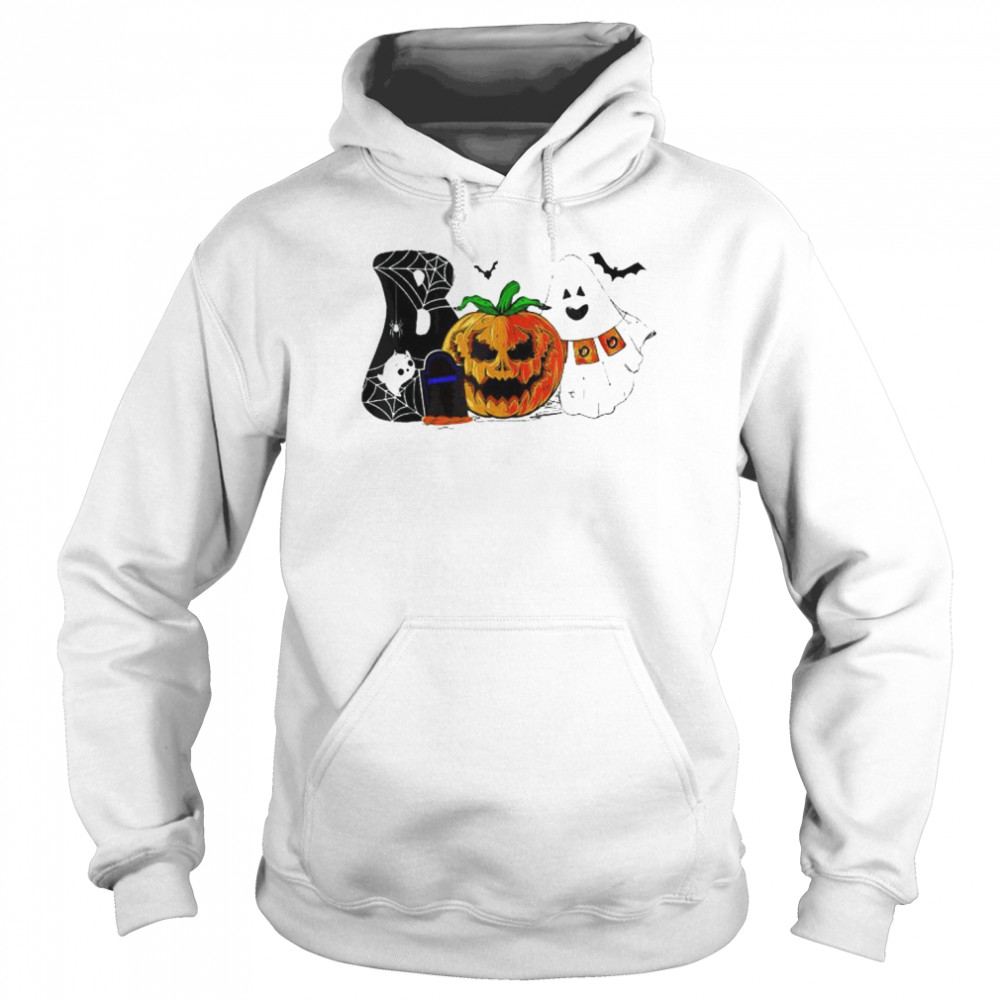 Boo halloween costume spiders ghosts pumpkin & witch hat  Unisex Hoodie