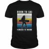 Born to ski forced to work vintage  Classic Men's T-shirt