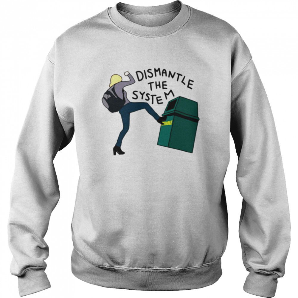 Britta Kicking A Greendale Trash Can  Unisex Sweatshirt