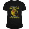 Buckle Up Buttercup You Just Flipped My Witch Switch Flamingo Witch Animals Lovers Halloween  Classic Men's T-shirt