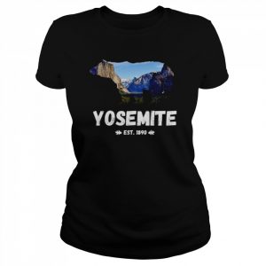 California Black Bear With Yosemite National Park Image Souvenir  Classic Women's T-shirt