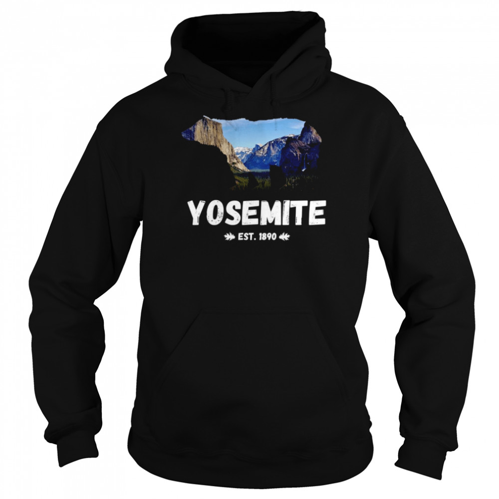 California Black Bear With Yosemite National Park Image Souvenir  Unisex Hoodie