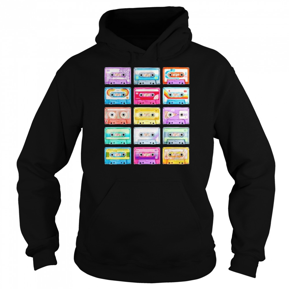 Cassette Tapes Collection 80’s 90’s Music Mixtape  Unisex Hoodie