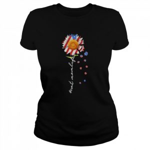 Cat Mom Life Paw Sunflower American flag  Classic Women's T-shirt