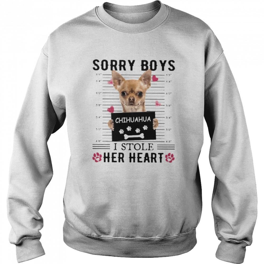 Chihuahua Sorry Boys I Stole Her Heart Shirt Unisex Sweatshirt