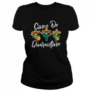 Cinco De Mayo Quarantino Cactus Mask Guitar Lover  Classic Women's T-shirt