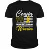 Cousin Of A Warrior USA Flag Sarcoma Cancer Awareness  Classic Men's T-shirt