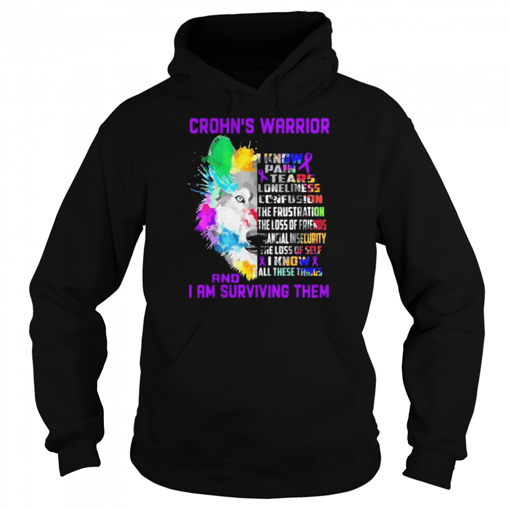 Crohn’s I Know All These Things and I Am Surviving Them Shirt Unisex Hoodie