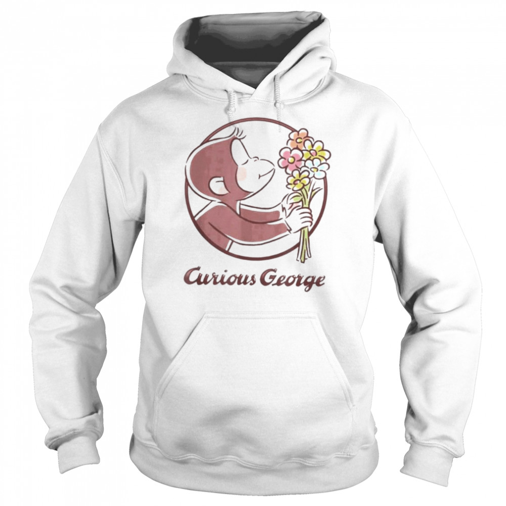 Curious George Flower Shirt Unisex Hoodie