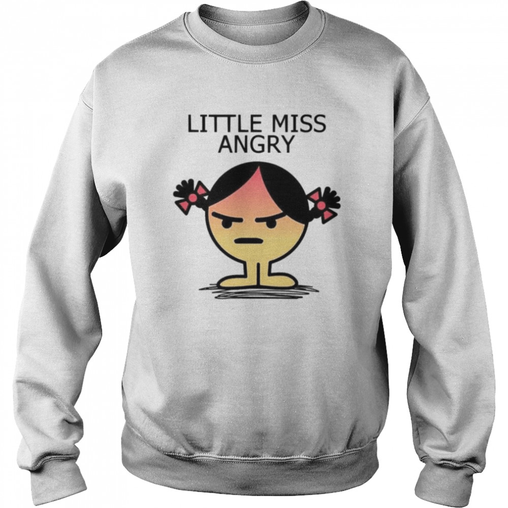 Cute Meme Angry Fitted Little Miss  Unisex Sweatshirt