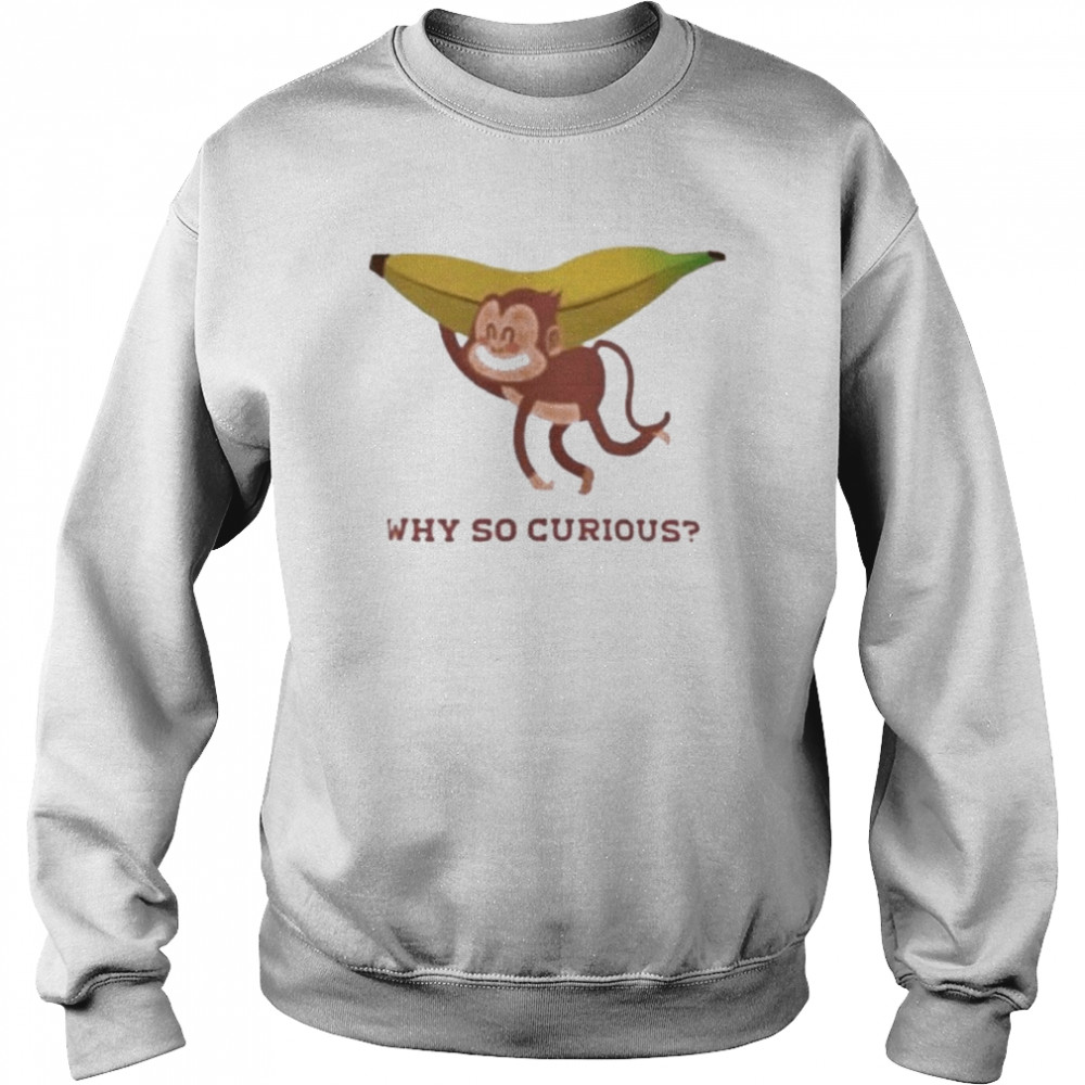 Cute Monkey Why So Curious  Unisex Sweatshirt