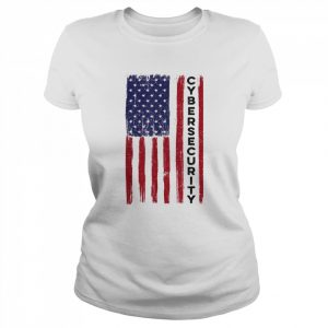 Cybersecurity USA Flag Distressed  Classic Women's T-shirt