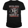 Dark Spyro sometimes I wrestle with my demons sometimes we just Snuggle  Classic Men's T-shirt