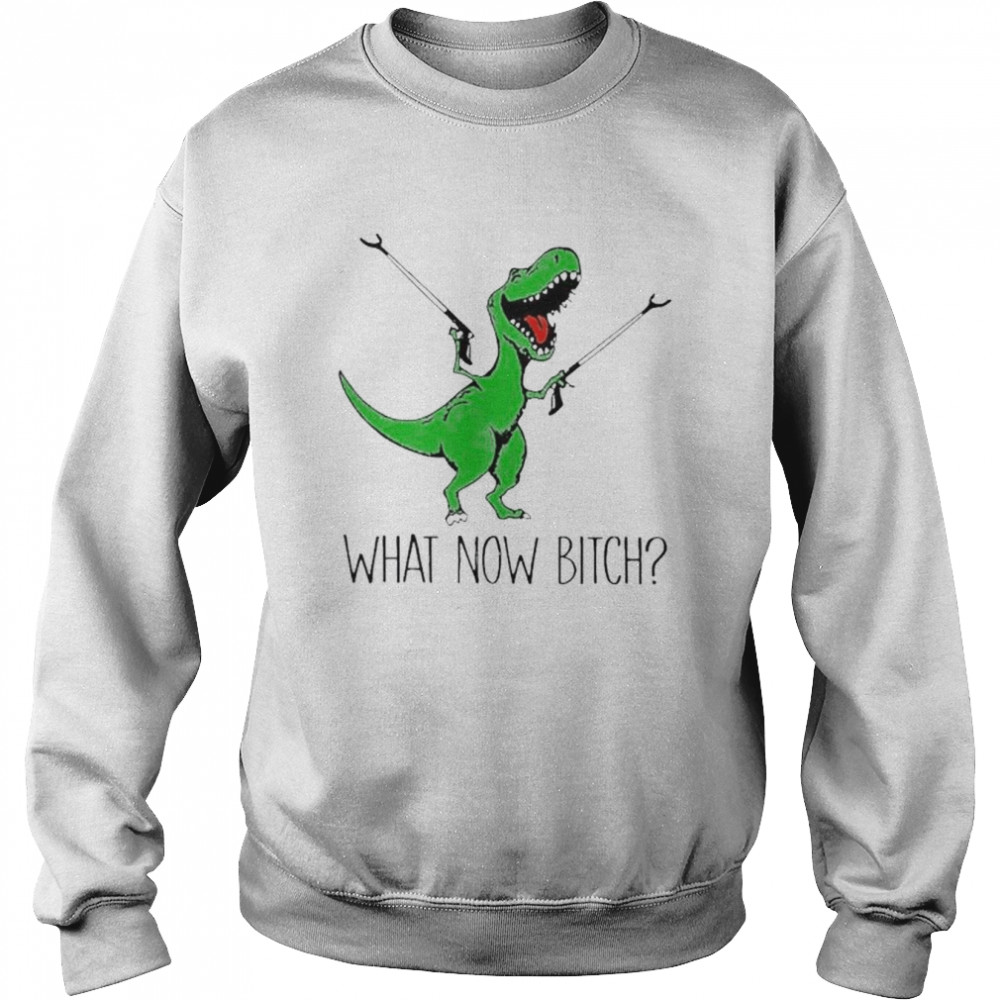 Dinosaur what now bitch  Unisex Sweatshirt