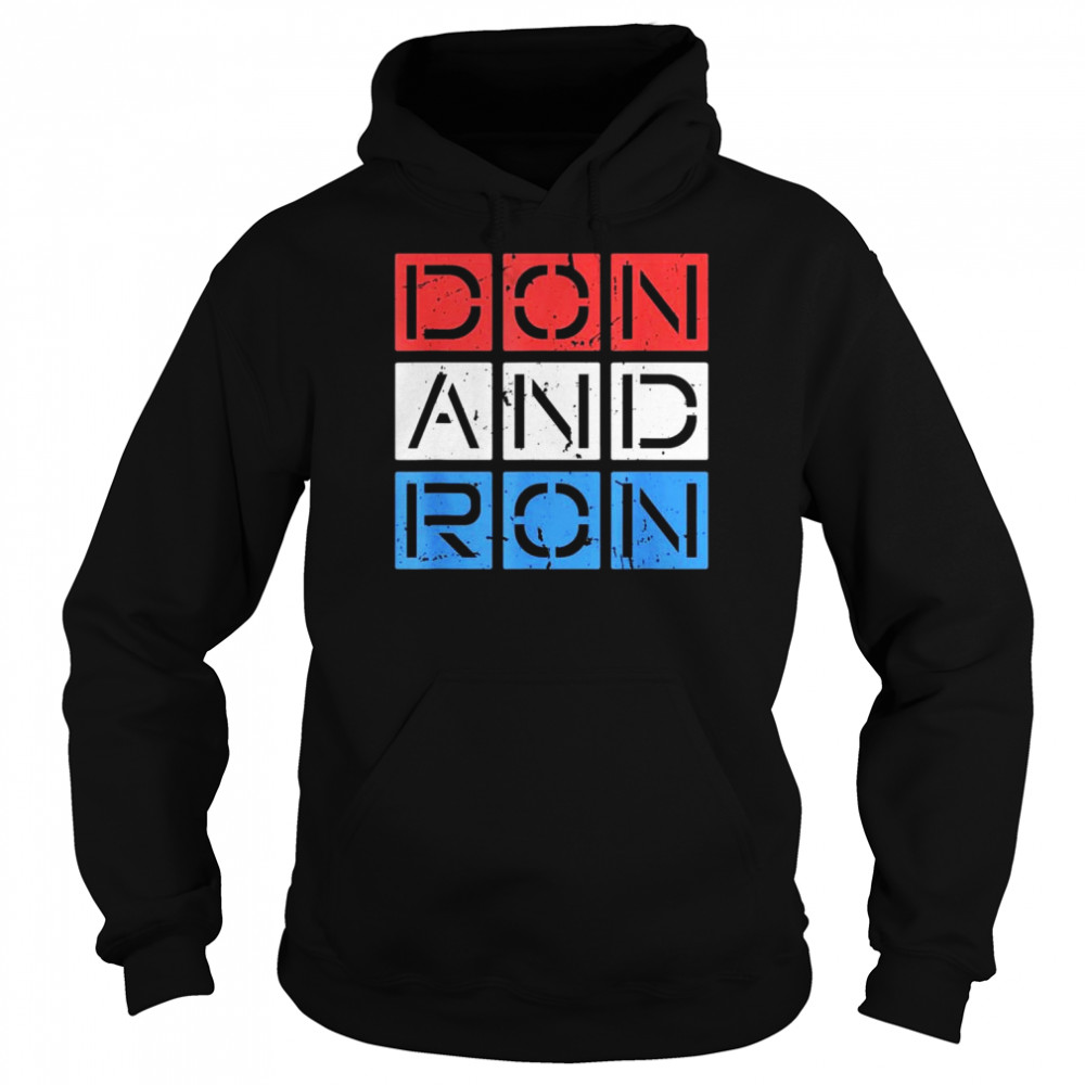 Don And Ron Trump and DeSantis 2024 For President Republican T-Shirt Unisex Hoodie