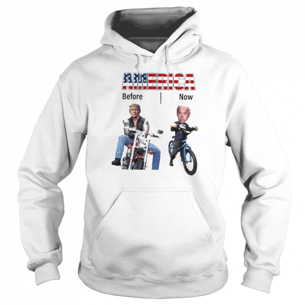 Donald Trump and Joe Biden america before now 2022  Unisex Hoodie