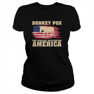 Donkey pox the disease destroying American flag  Classic Women's T-shirt