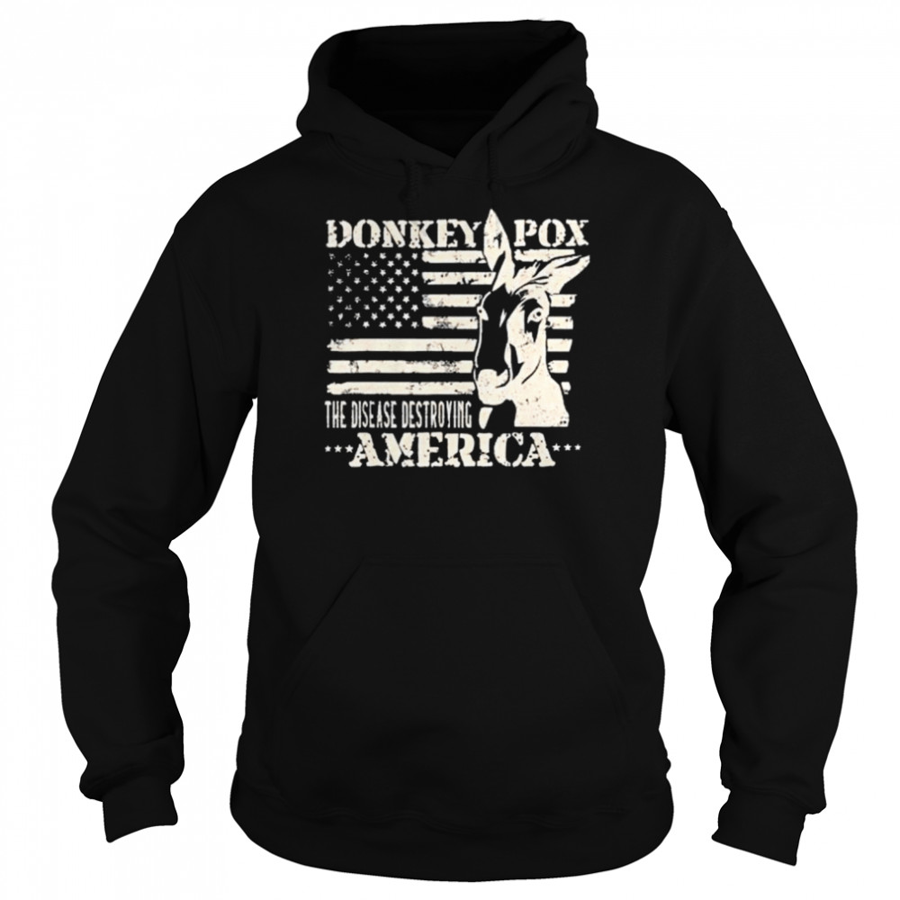 Donkey pox the disease destroying america grunge  Unisex Hoodie