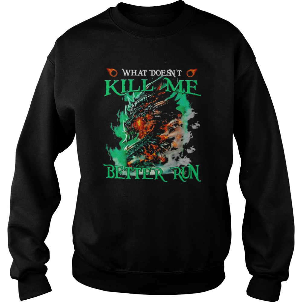 Dragon What doesn’t kill me better run  Unisex Sweatshirt