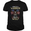 Eagle heart of a Warrior soul of a Wolf American flag  Classic Men's T-shirt