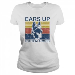 Ears Up System Armed Dog T-Shirt Classic Women's T-shirt