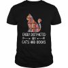 Easily distracted by Cats and Books  Classic Men's T-shirt