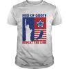 End Of Quote Repeat The Line US Statue Of Liberty Eagle Flag  Classic Men's T-shirt