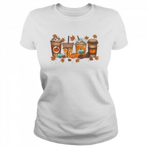 Fall Coffee Drink Autumn Orange Pumpkin Latte Spice 2022 Shirt Classic Women's T-shirt