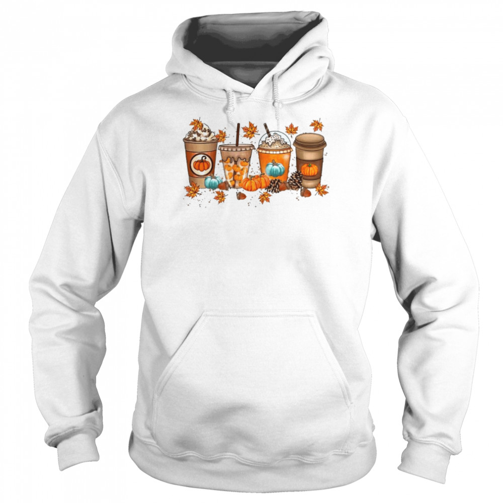 Fall Coffee Drink Autumn Orange Pumpkin Latte Spice 2022 Shirt Unisex Hoodie