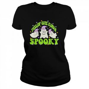 Fellin Cute Kinda Spooky Season Witch Boo Crew Halloween T-Shirt Classic Women's T-shirt