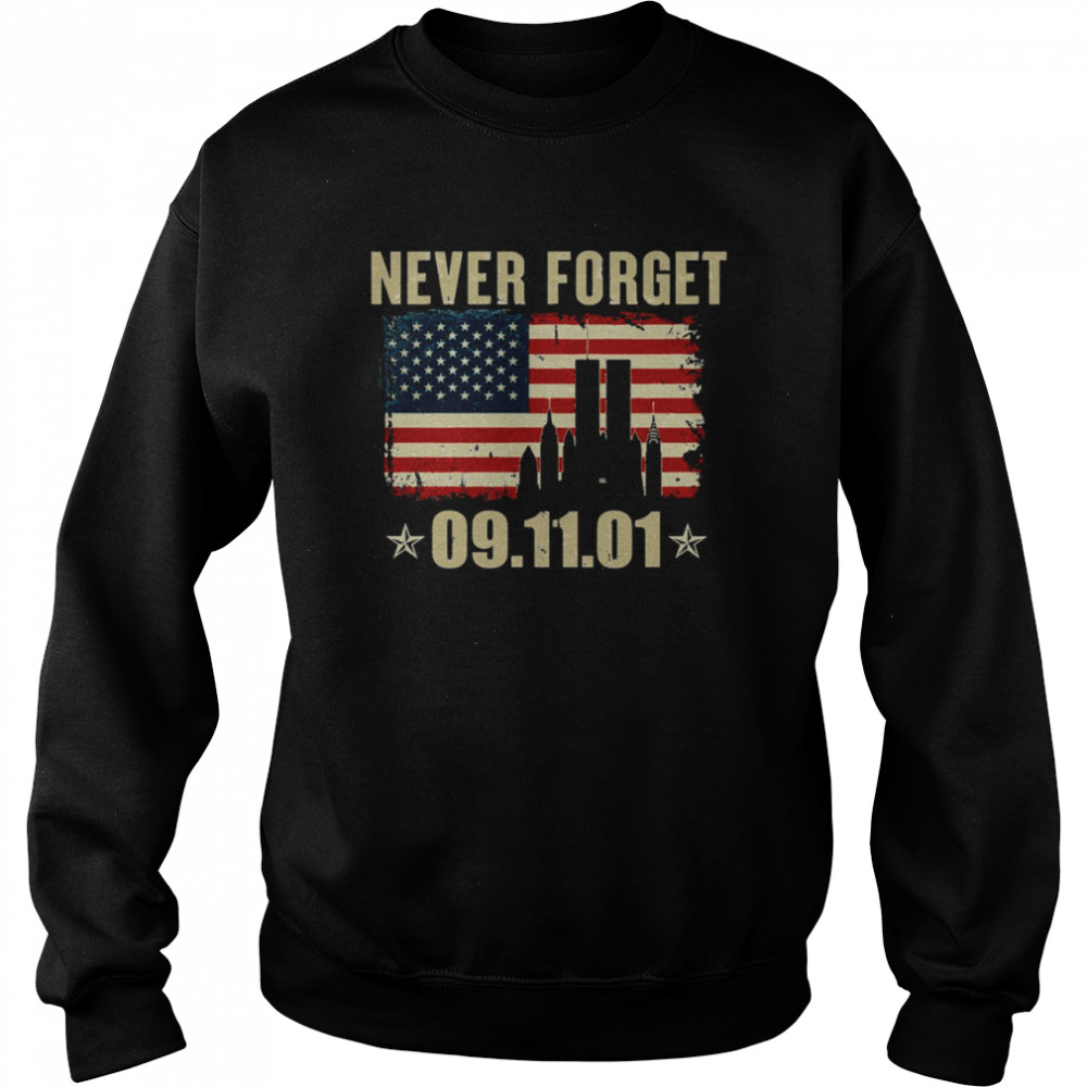 Flag American Love American Twin Tower Usa Never Forget 091101  Unisex Sweatshirt