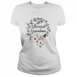 Floral Wreath Heart Mother’s Day Blessed Grandma Shirt Classic Women's T-shirt