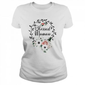 Floral Wreath Heart Mother’s Day Blessed Mamaw Shirt Classic Women's T-shirt