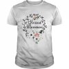 Floral Wreath Heart Mother’s Day Blessed Mawmaw Shirt Classic Men's T-shirt