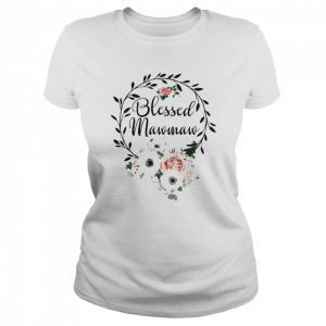 Floral Wreath Heart Mother’s Day Blessed Mawmaw Shirt Classic Women's T-shirt