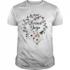 Floral Wreath Heart Mother’s Day Blessed Yaya Shirt Classic Men's T-shirt