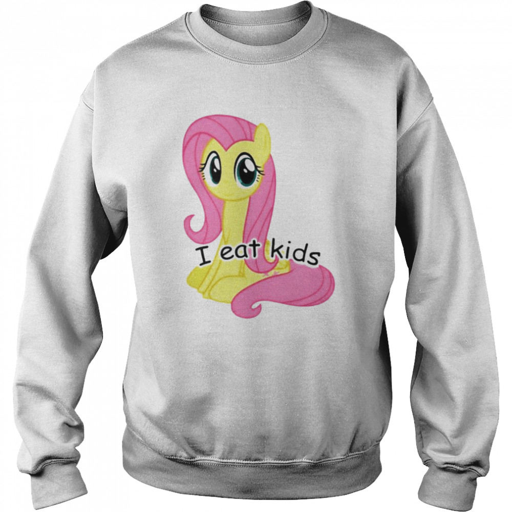 Fluttershy my little pony i eat kids  Unisex Sweatshirt