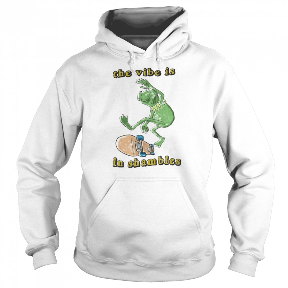 Frog the vibe is in shambles 2022  Unisex Hoodie