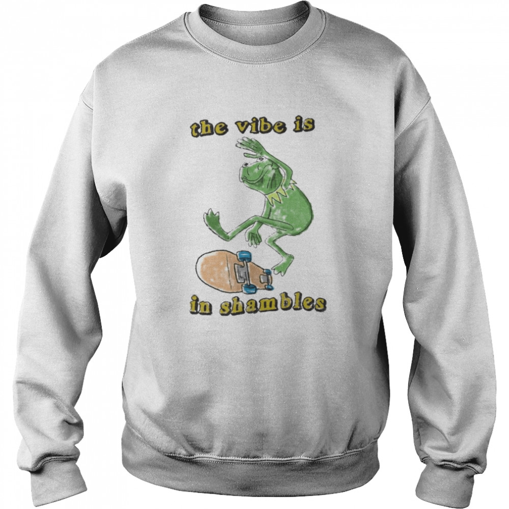 Frog the vibe is in shambles 2022  Unisex Sweatshirt