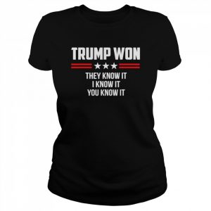 Funny Trump Won They Know It I Know It You Know It 2022  Classic Women's T-shirt