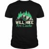 Geocaching Will Hike For Cache, Geocacher Shirt Classic Men's T-shirt