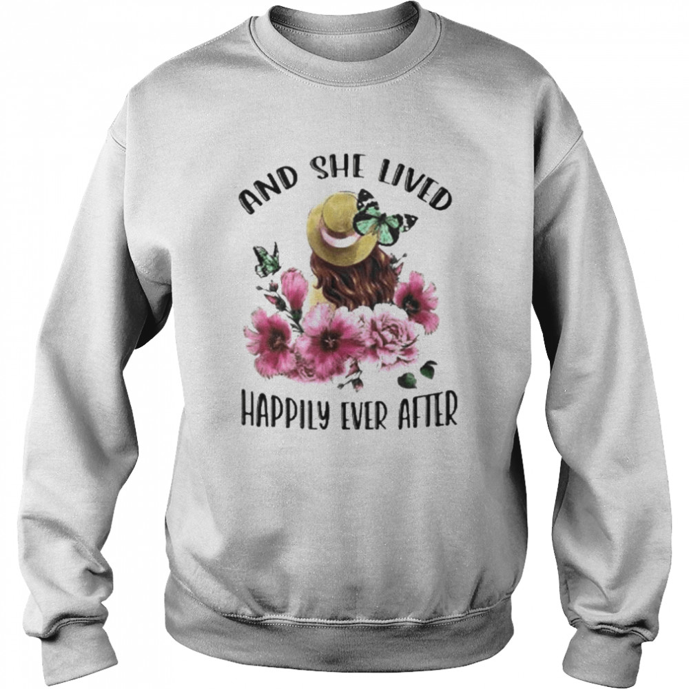 Girl And Gardening Girl Love Butterfly Shirt Unisex Sweatshirt