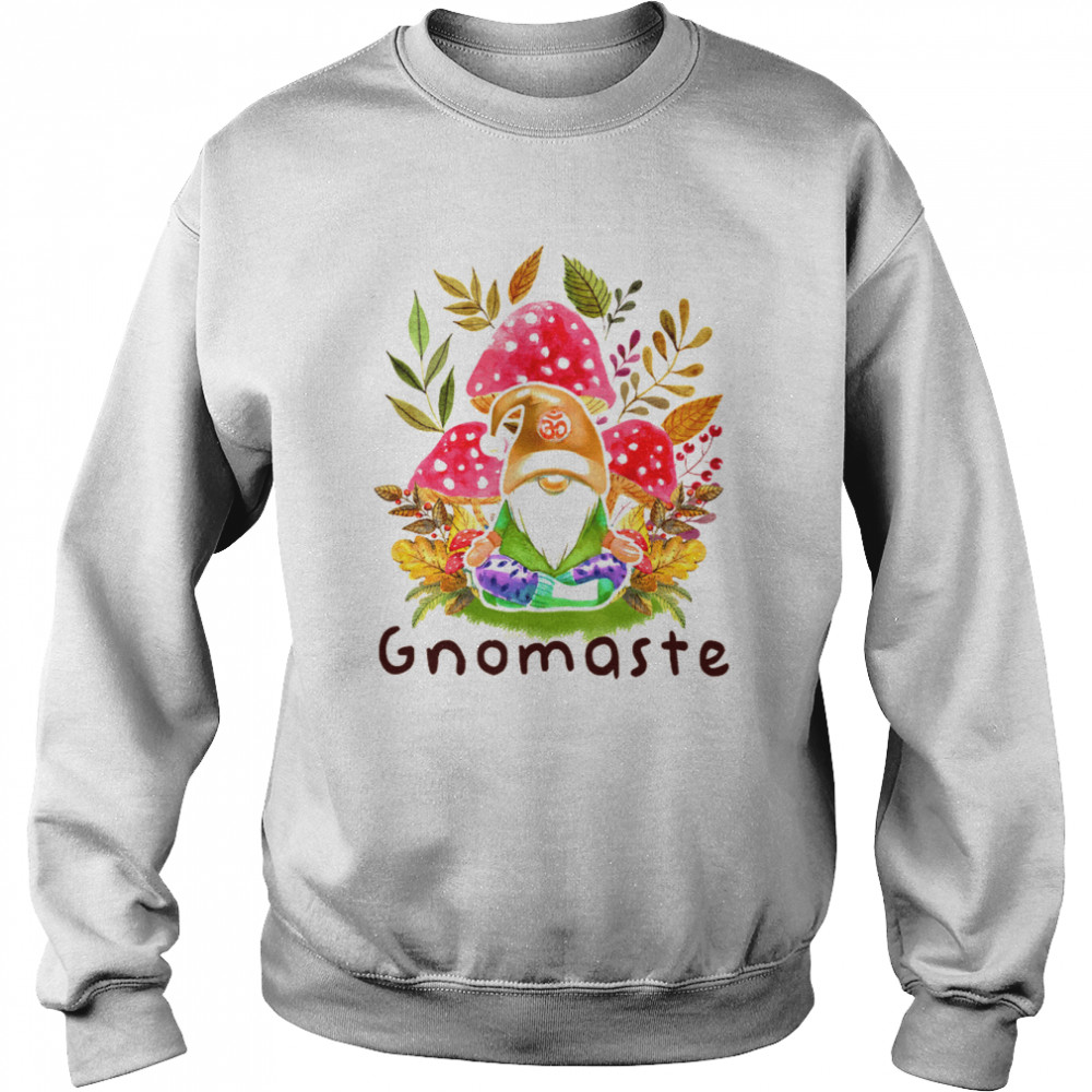 Gnomaste Gnome Namaste Yoga Meditation Thanksgiving Gnome  Unisex Sweatshirt